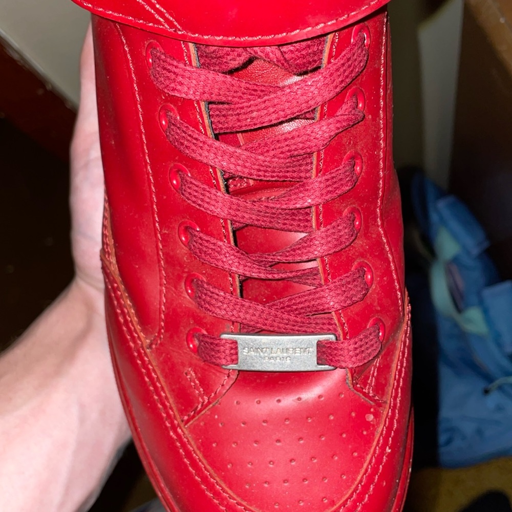 saint laurent red shoes mens 10.5 - Picture 3 of 8